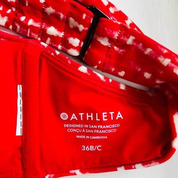 Athleta Red Patterned Bikini Set - Picture 4 of 4